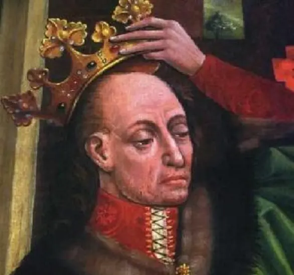 Elżbieta Granowska, żona Władysława Jagięłły nie była zbyt dobrze przyjęta na dworze w Krakowie - Król na obrazie z ołtarza z katedry na Wawelu