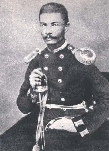 Romuald Traugutt, przywódca Powstania Styczniowego w mundurze wojska rosyjskiego na starej fotografii