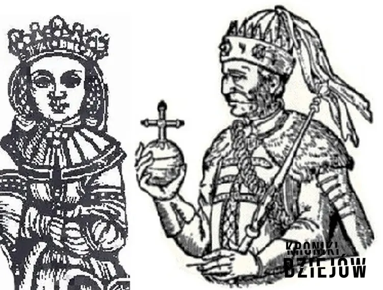 Anna Cylejska z Władysławem Jagięłłą na rycinie Ludwika Decjusza