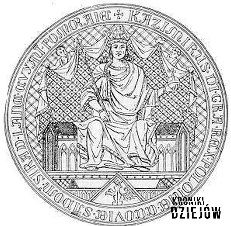 Kazmierz Wielki, król Polski miał własną pieczęć - wizerunek króla na pieczęci królewskiej
