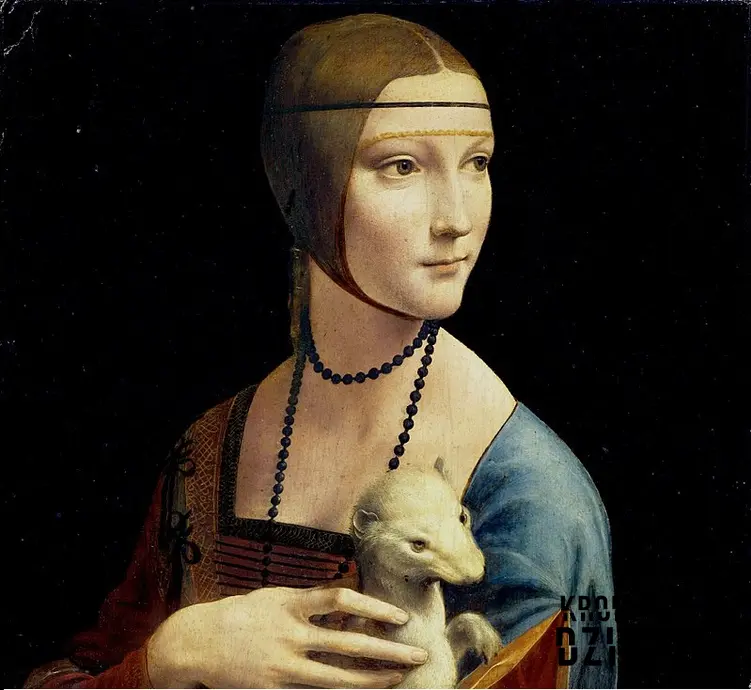 Dama z gronostajem - obraz autorstwa Leonarda da Vinci jest jedynym obrazem malarza dostępnym w Polsce