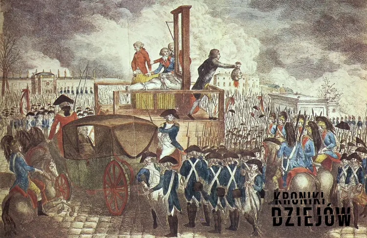 Egzekucja króla Ludwika XVI odbyła się w 1793 roku, została utrwalona na obrazie Georga Heinricha Sievekinga