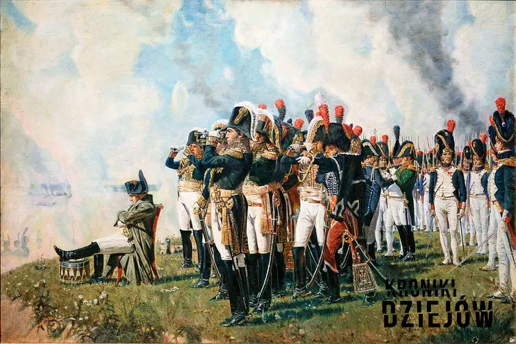 Wyprawa Napoleona na Rosję oznaczało bardzo wiele wielkich bitew, z których najbardziej znacząca była bitwa pod Borodino - Napoleon obserwujący pole bitwy na obrazie Wasilija Wierieszczagina