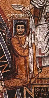 Papież Leon III na mozaice z drobnych kamieni, a także inne sylwetki najgorszych papieży wraz z datami i opisem pontyfikatu