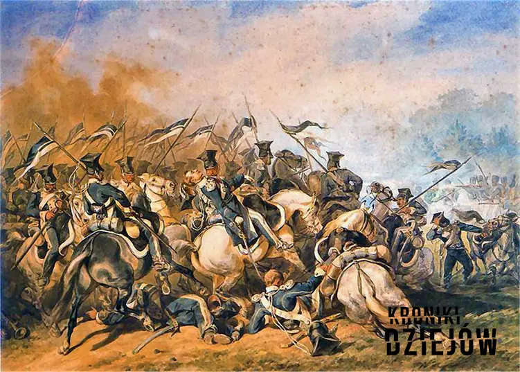 Bitwa pod Ostrołęką z 26 maja 1831 r. to jedna z największych bitwew Powstania Listopadowego. Obraz Bitwa pod Ostrołęką Juliusza Kossaka