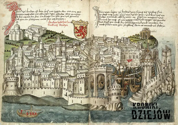 Oblężone miasto Heraklion w 1487 r na rysunku Konrada Grunenberga, a także najdłuże oblężenia miast w historii