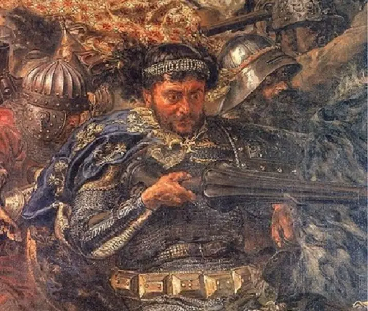 Zawisza Czarny na obrazie Jana Matejki Bitwa pod Grunwaldem, a także jego pochodzenie, osiągnięcia, bitwy, historia oraz herb