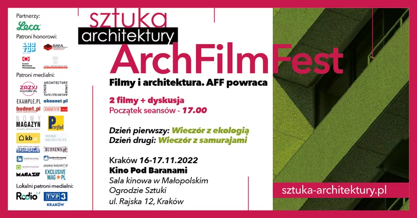 Kadr z ArchFilmFest w Krakowie