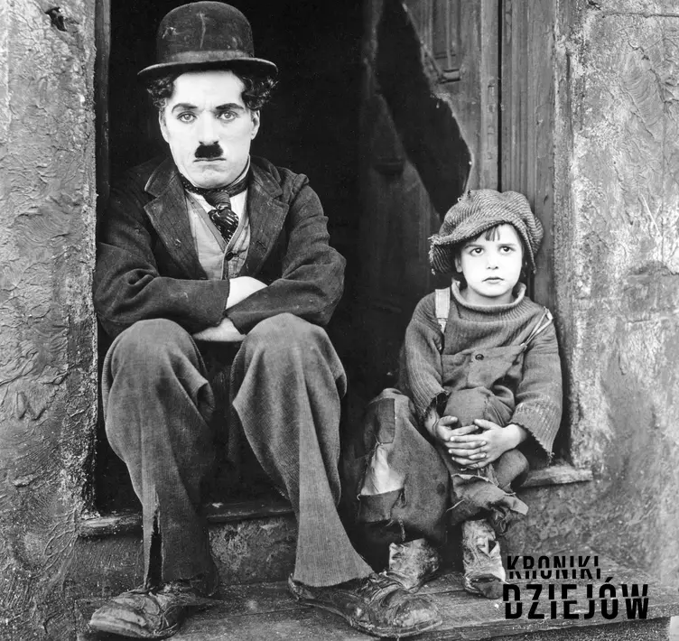 Charlie Chaplin i Jackie Coogan na planie filmu oraz ciekawostki z życia komika