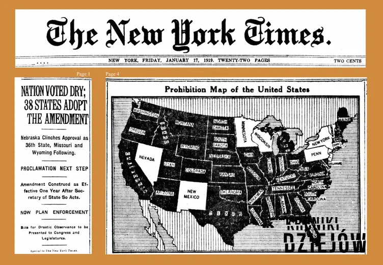 Strona główna New York Times’a z 17 stycznia 1919 roku