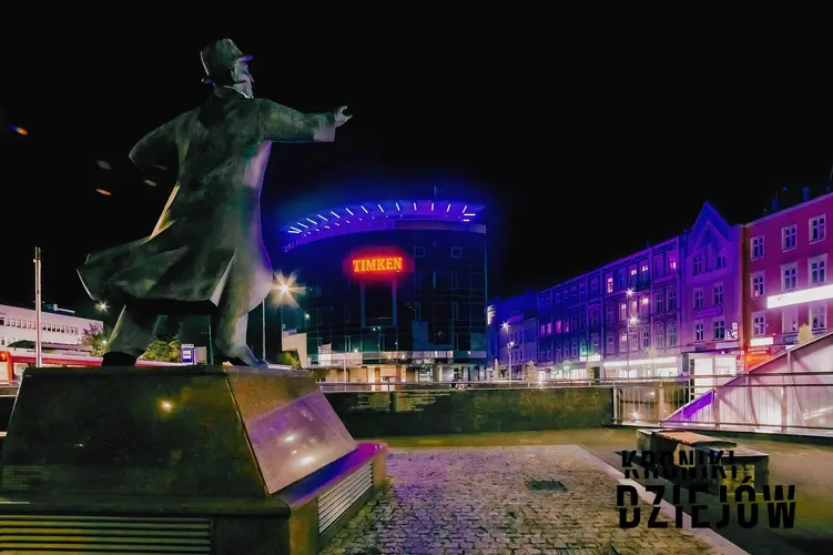 Plac Stulecia i pomnik Jana Kiepury w Sosnowcu, a także historia miasta i memy na jego temat
