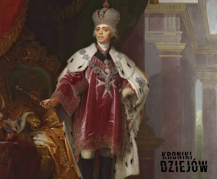 Portret cara Pawła I w stroju koronacyjnym