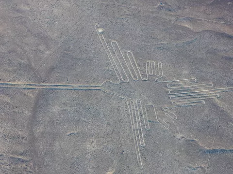 Rysunki na płaskowyżu Palpa i Nazca w Peru