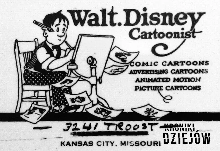 Autoportret Walta Disneya, a także życiorys, działalność, filmografia oraz rodzina twórcy filmów animowanych