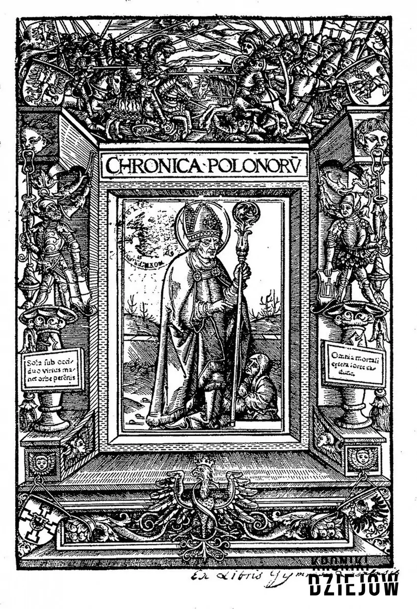 Strona tytułowa Chronica Polonorum 1521