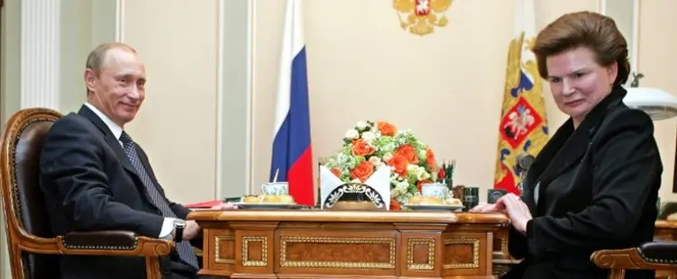 Walentyna Tierieszkowa z prezydentem Rosji Władimirem Putinem