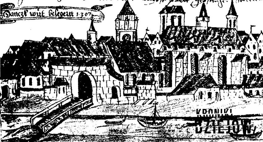 Mury Gdańska z kroniki 1553