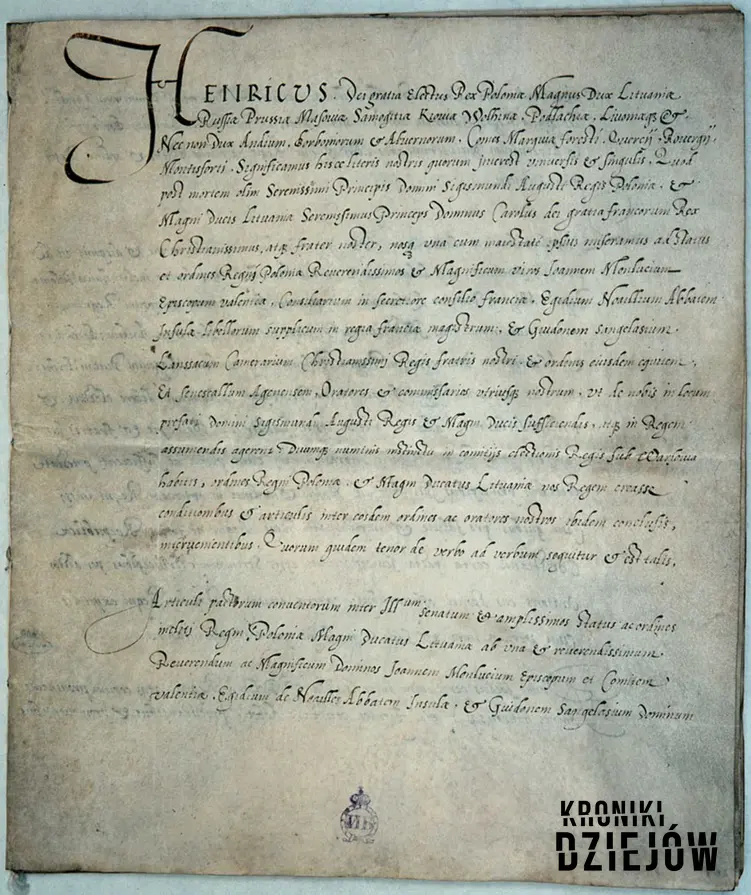 Pacta conventa, czyli dokumenty podpisywane przez królów elekcyjnych Polski: Henryka Walezego i Stefana Batorego