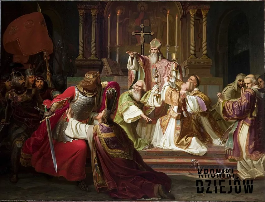 Bolesław II oraz biskup Stanisław