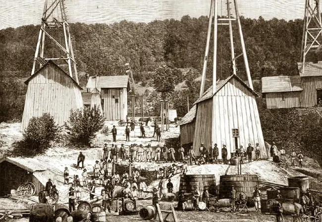 Złoża ropy naftowej w Galicji, górnictwo naftowe w końca XIX wieku, przemysł rafineryjny w Galicji