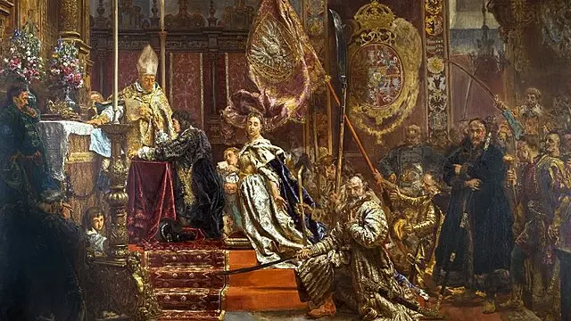 Obraz Jana Matejki przedstawiający śluby Lwowskie, ślubowanie Jana II Kaziemierza Wazy, jak wyglądała abdykacja Jana Kazimierza oraz ciekawostki na temat życia i panowania Jana II Kaziemierza Wazy