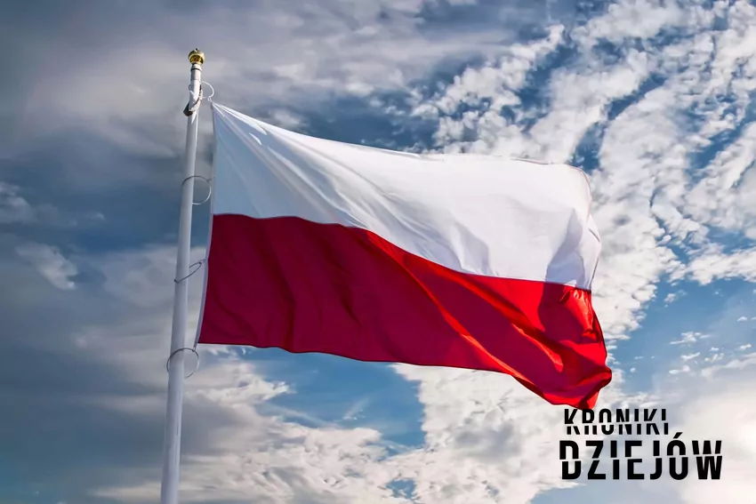 Polska flaga i hymn Mazurek Dąbrowskiego