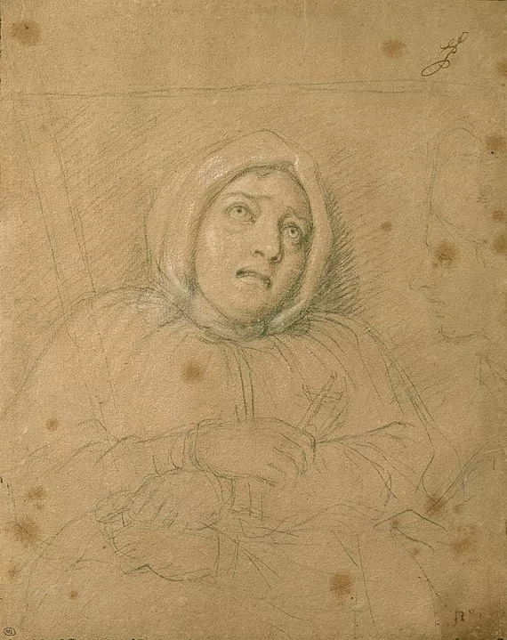 Rysunek Madame de Brinvilliers, 1676