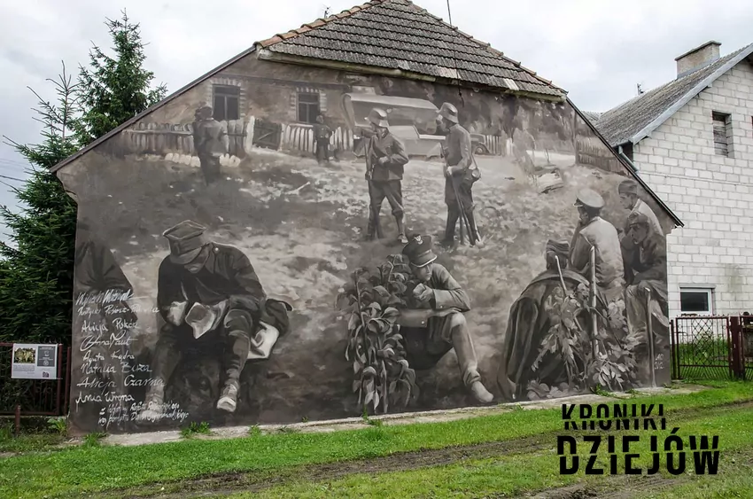 Mural żołnierzy Raginisa w Wiźnie