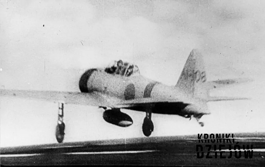 Samolot A6M „Zero” start z Akagi