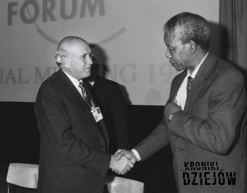 de Klerk i Mandela w Davos