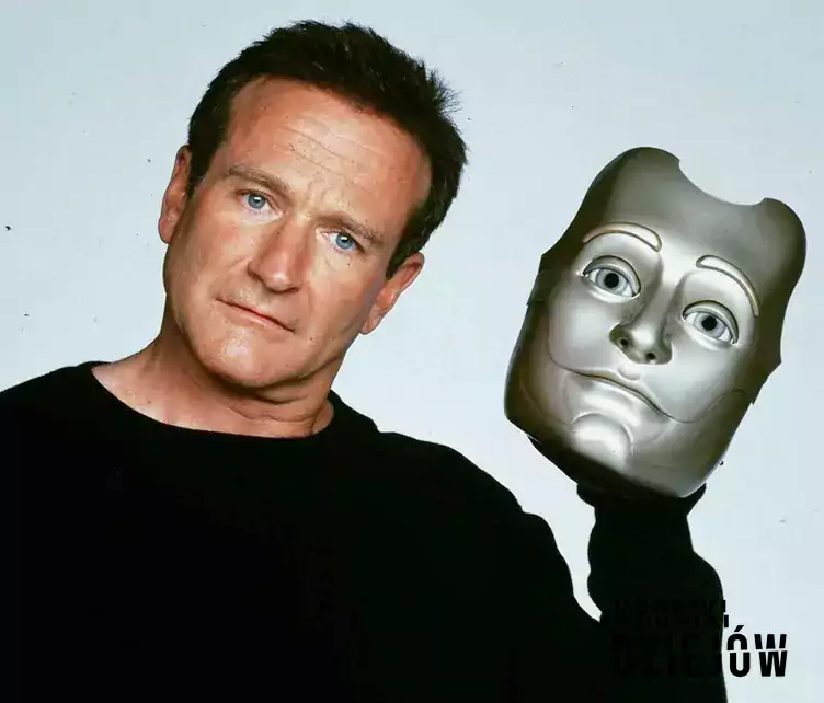 Aktor Robin Williams z maską