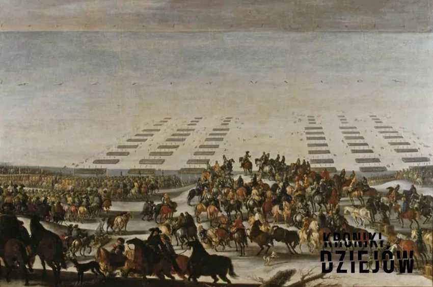 Marsz przez Bełty 1658, obraz Johanna Philipa Lemkego