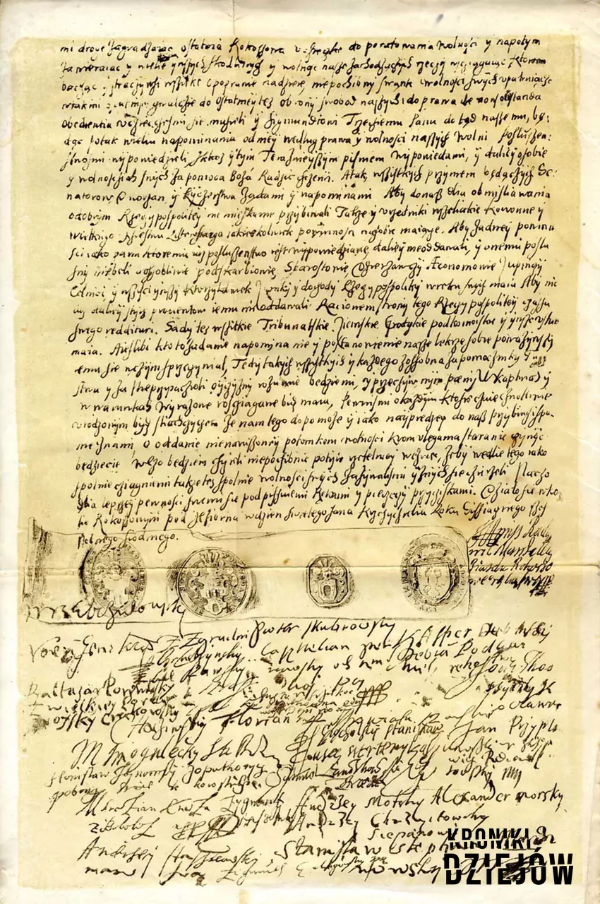 Rokosz sandomierski, czyli rokosz Zebrzydowskiego i jego skutki i przyczyny, przebieg, daty oraz najważniejsze informacje