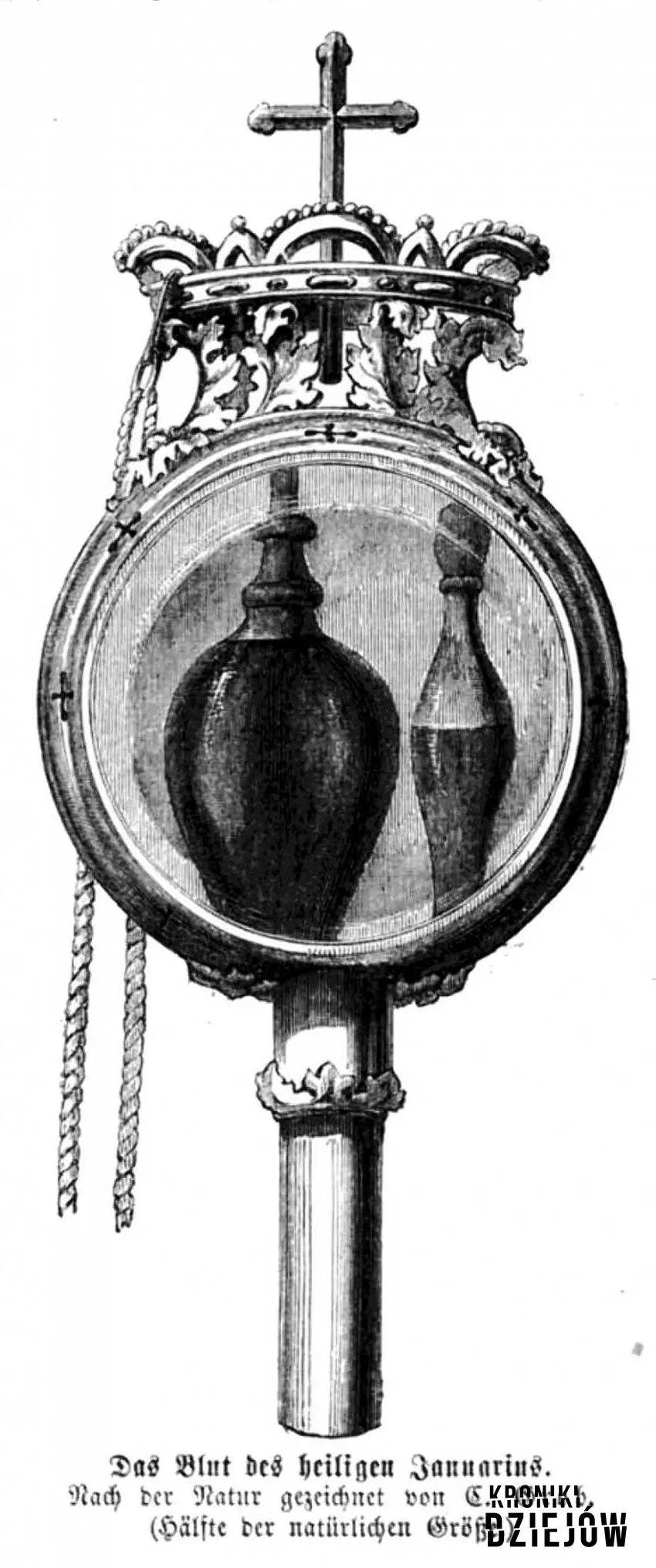 Relikwiarze z krwią świętego Januarego, a także inne kościelne relikwiarze i artefakty spełniające cuda