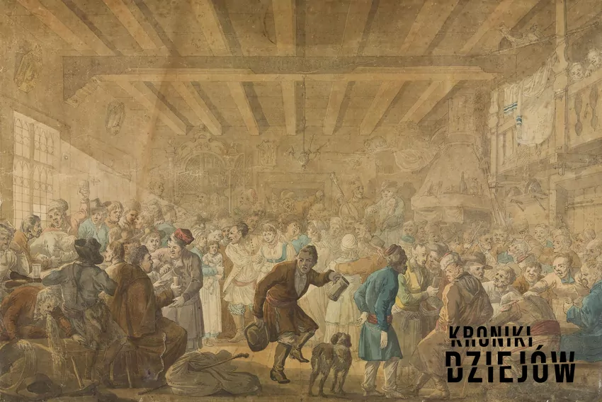 Zabawa w karczmie, obraz Aleksandra Orłowskiego