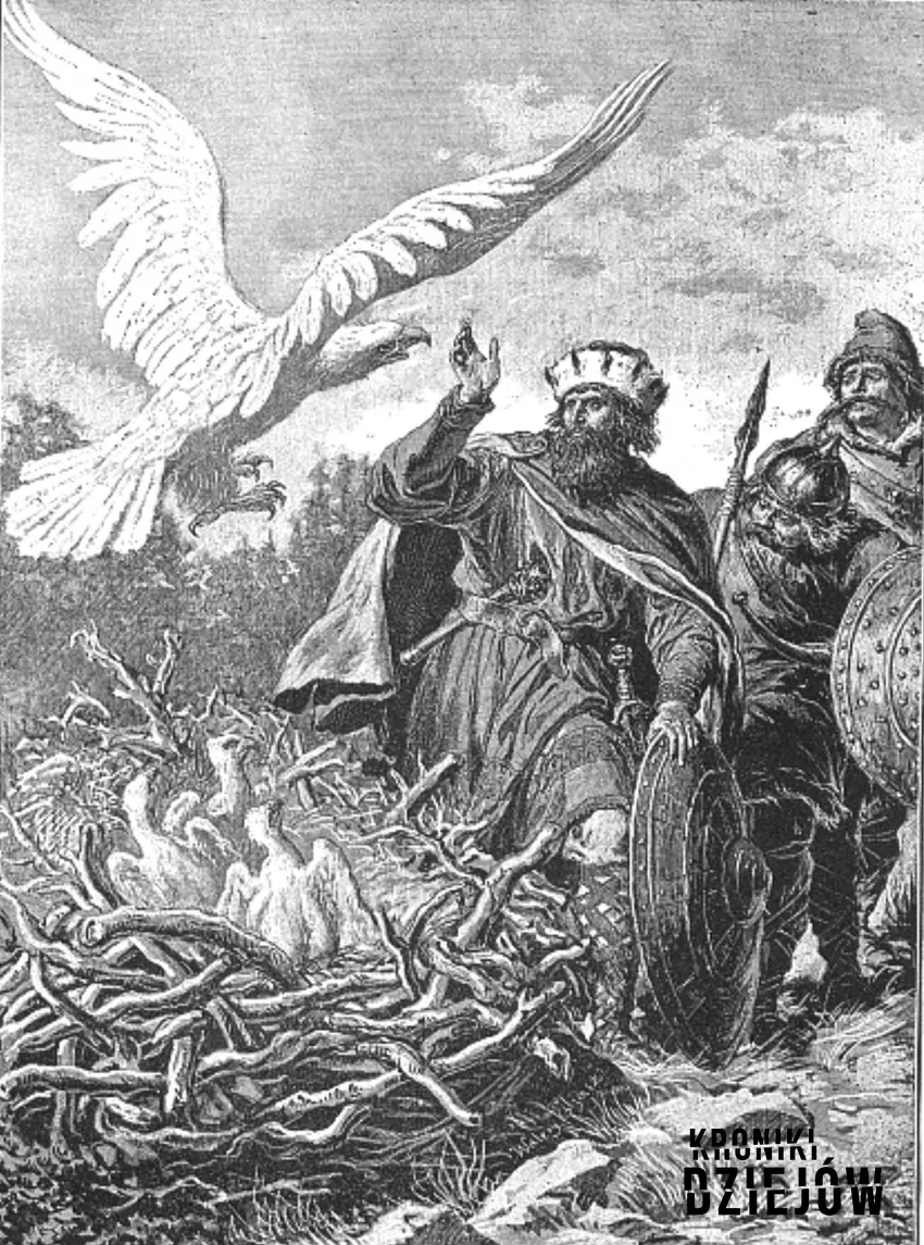 „Lech i Biały Orzeł” – Walery Eljasz-Radzikowski - fot. domena publiczna Legenda o Lechu, Czechu i Rusie i drzemiące w niej ziarno prawdy