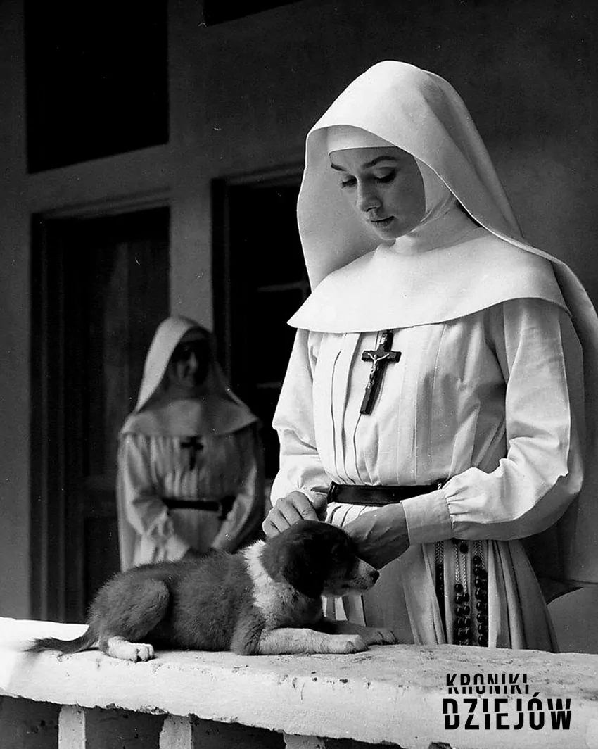 Audrey Hepburn na planie "Historii zakonnicy" (1959)