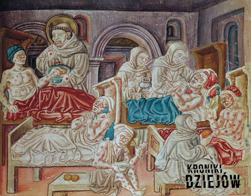 Święty Franciszek z Asyżu i inni zakonnicy na ikonie, a także historia kolonii dla trędowatych w końcówce XX wieku