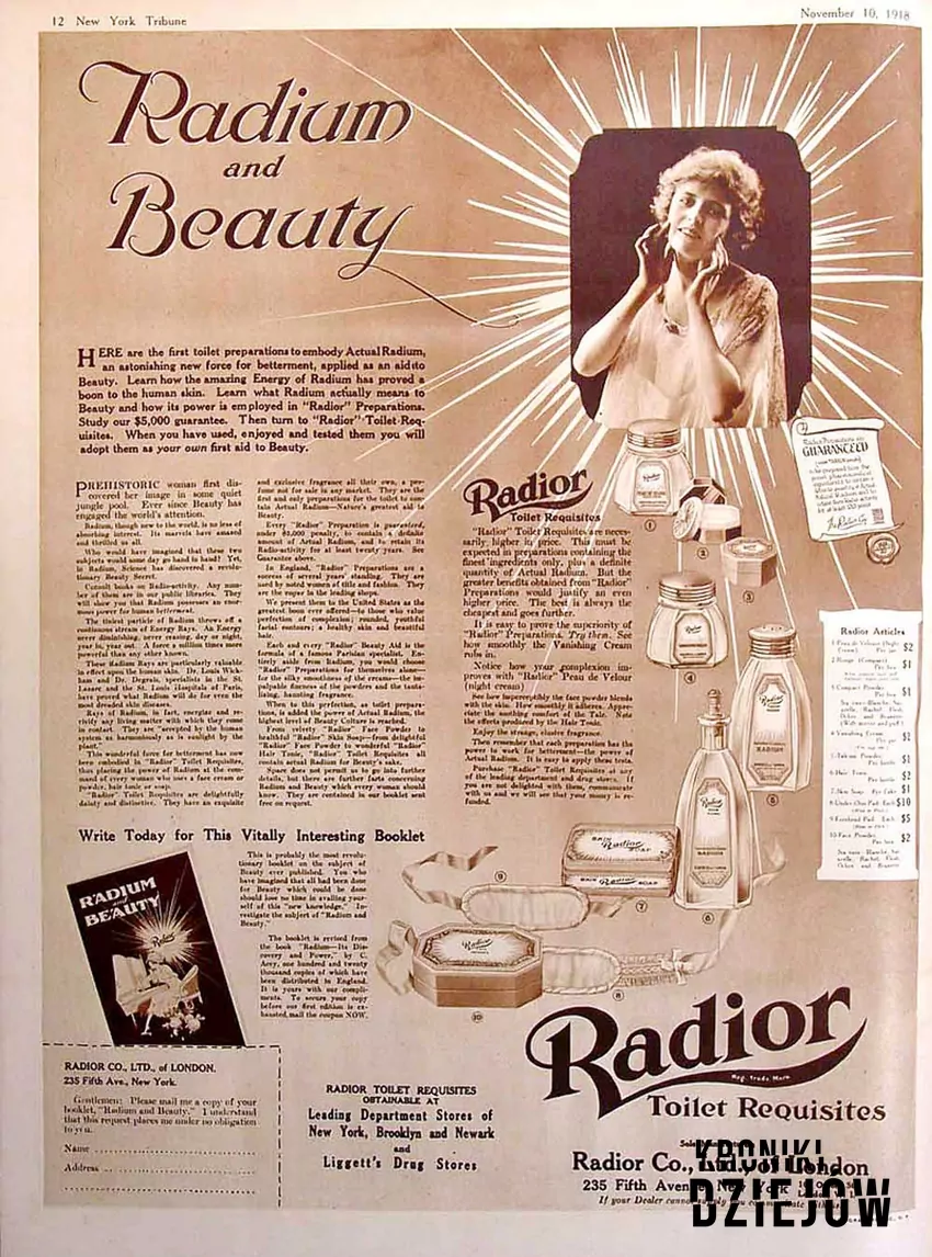 Moda na radioaktywne gadżety oraz najważniejsze informacje o działaniu radioaktywności z gadżetów i kosmetyków na ludzi