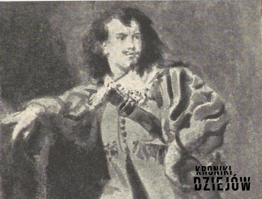 Aleksander Kostka-Napierski na rysunku Stanisława Dębickiego (1905)