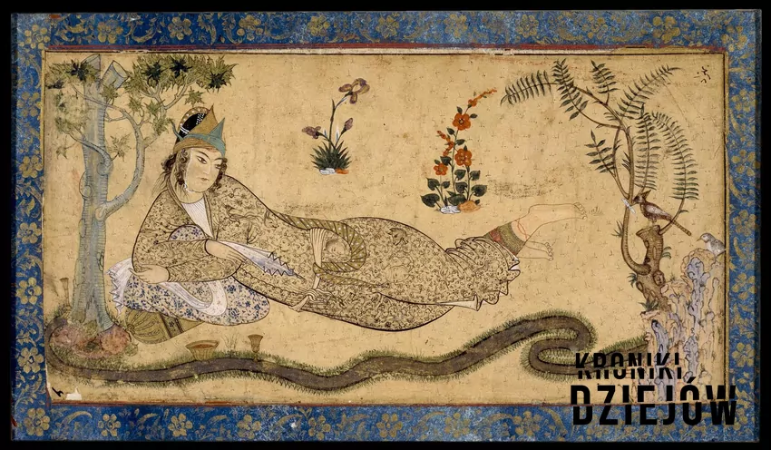 Królowa Saby (Bilkis) na perskiej miniaturze (ok. 1595), fot. domena publiczna/Wikipedia Królowa Saby (Bilkis) na perskiej miniaturze (ok. 1595)