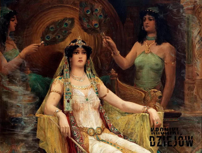 Królowa Saby na obrazie Edwarda Slocombe'a (1907), fot. domena publiczna/Wikipedia Królowa Saby na obrazie Edwarda Slocombe'a (1907)