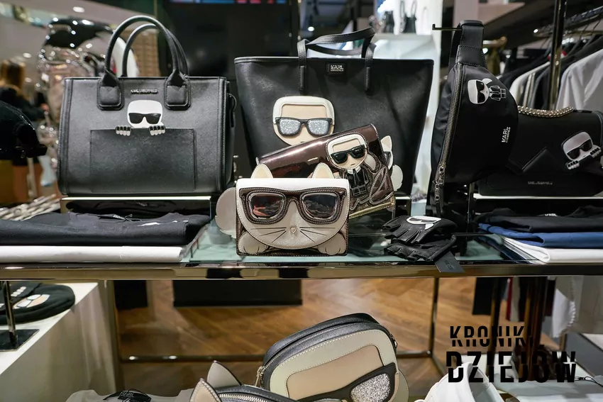 Jedna z kolekcji Lagerfelda. Jak widać, ujęta została w niej ukochana kotka projektanta, Choupette Ciekawostki o Karlu Lagerfeldzie, czyli osiągnięcia, projekty, najważniejsze linie i produkty, życie prywatne