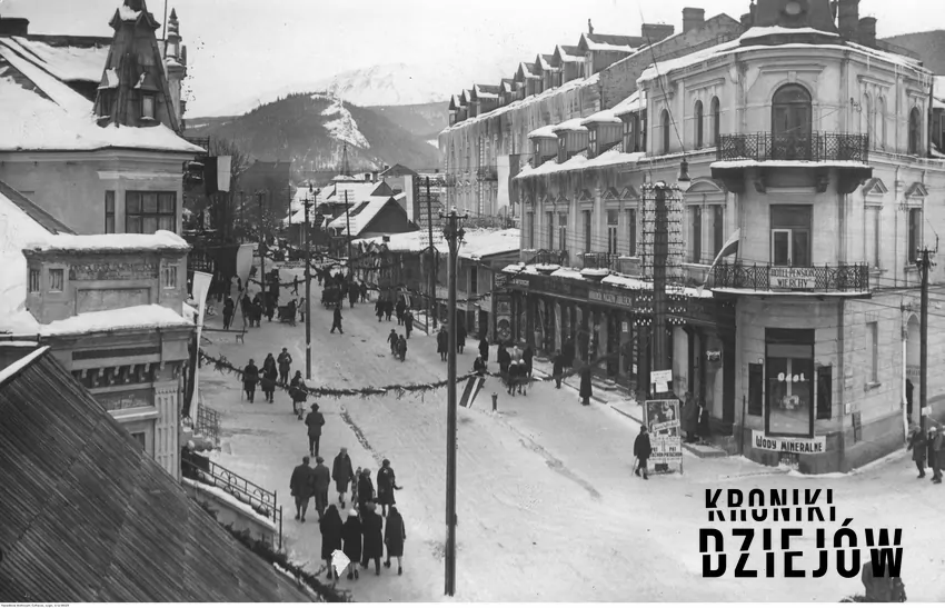 Widok na Krupówki 1921-1939