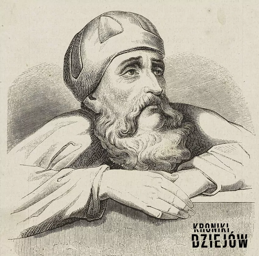 Rycina przedstawiająca Wita Stwosza