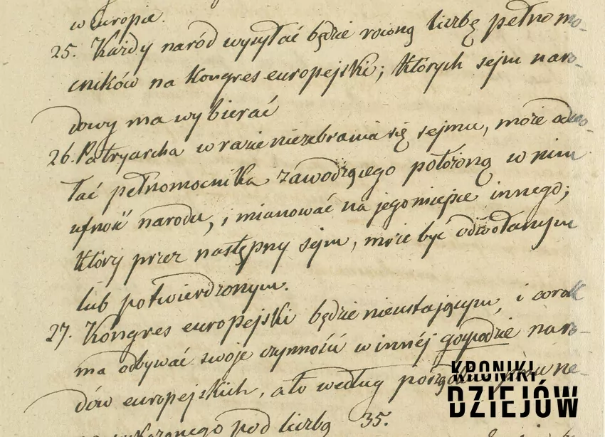 Fragment projektu Konstytucji