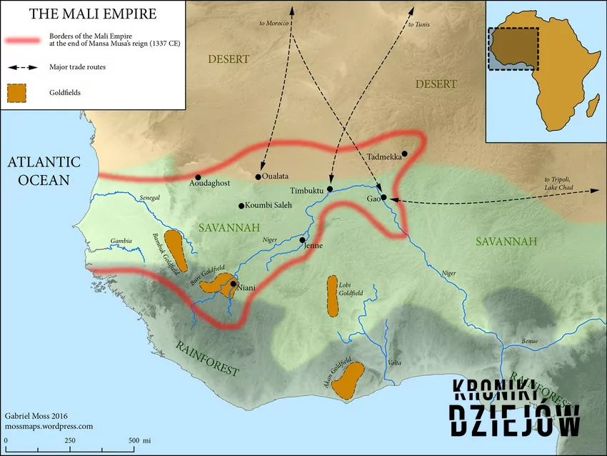 Imperium Mali w momencie śmierci Mansa Musy