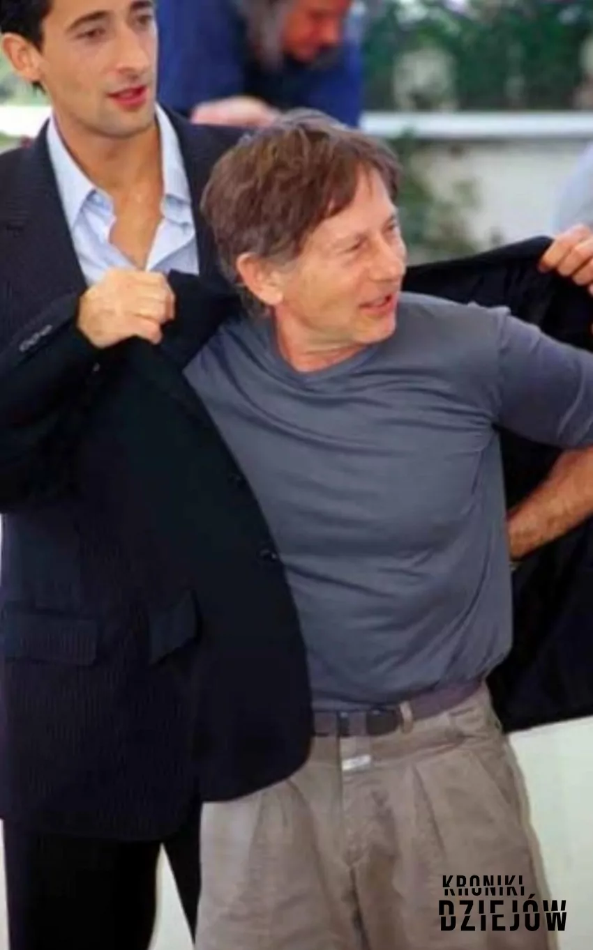 Adrien Brody i Roman Polański w Cannes, 2002r.