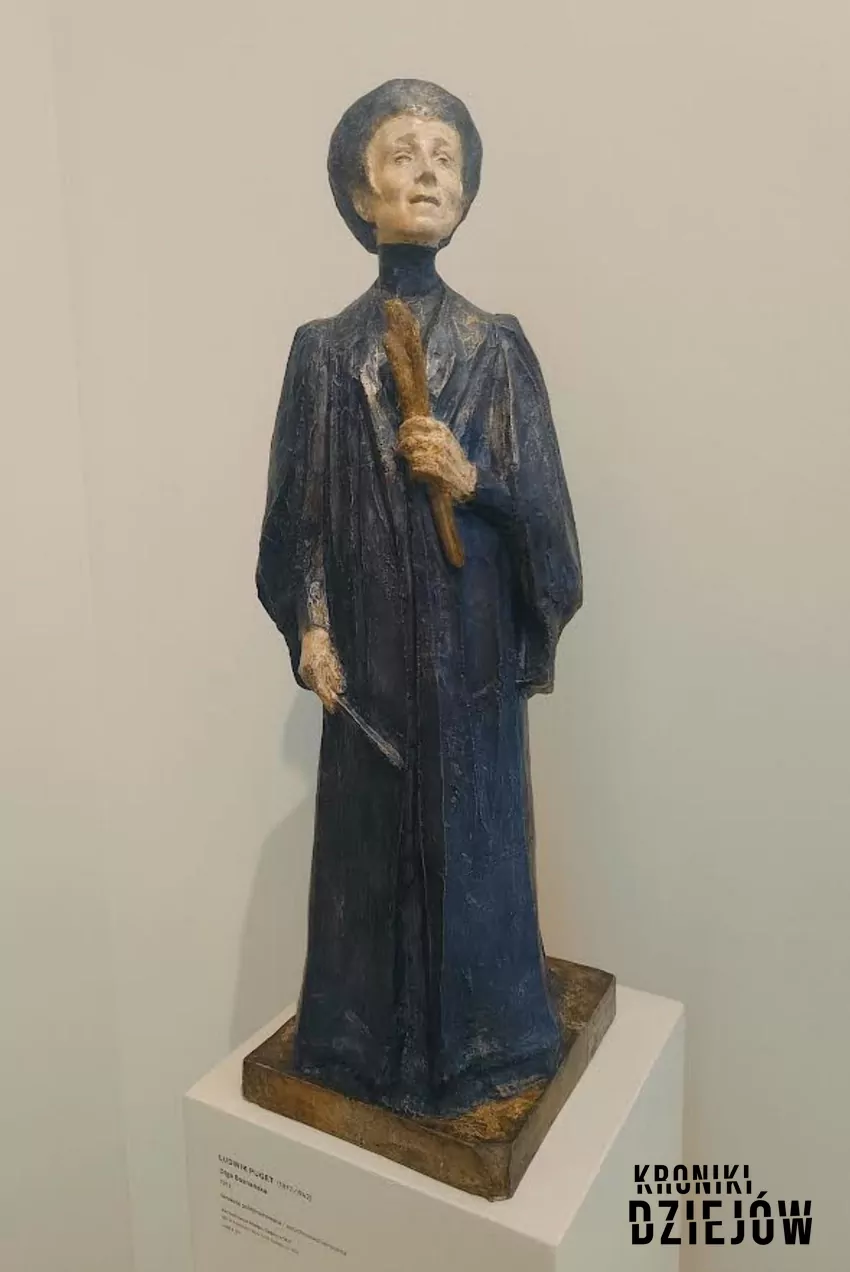 Rzeźba Ludwika Pugeta przedstawiająca Olgę Boznańską