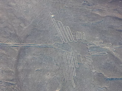 Rysunki na płaskowyżu Palpa i Nazca w Peru
